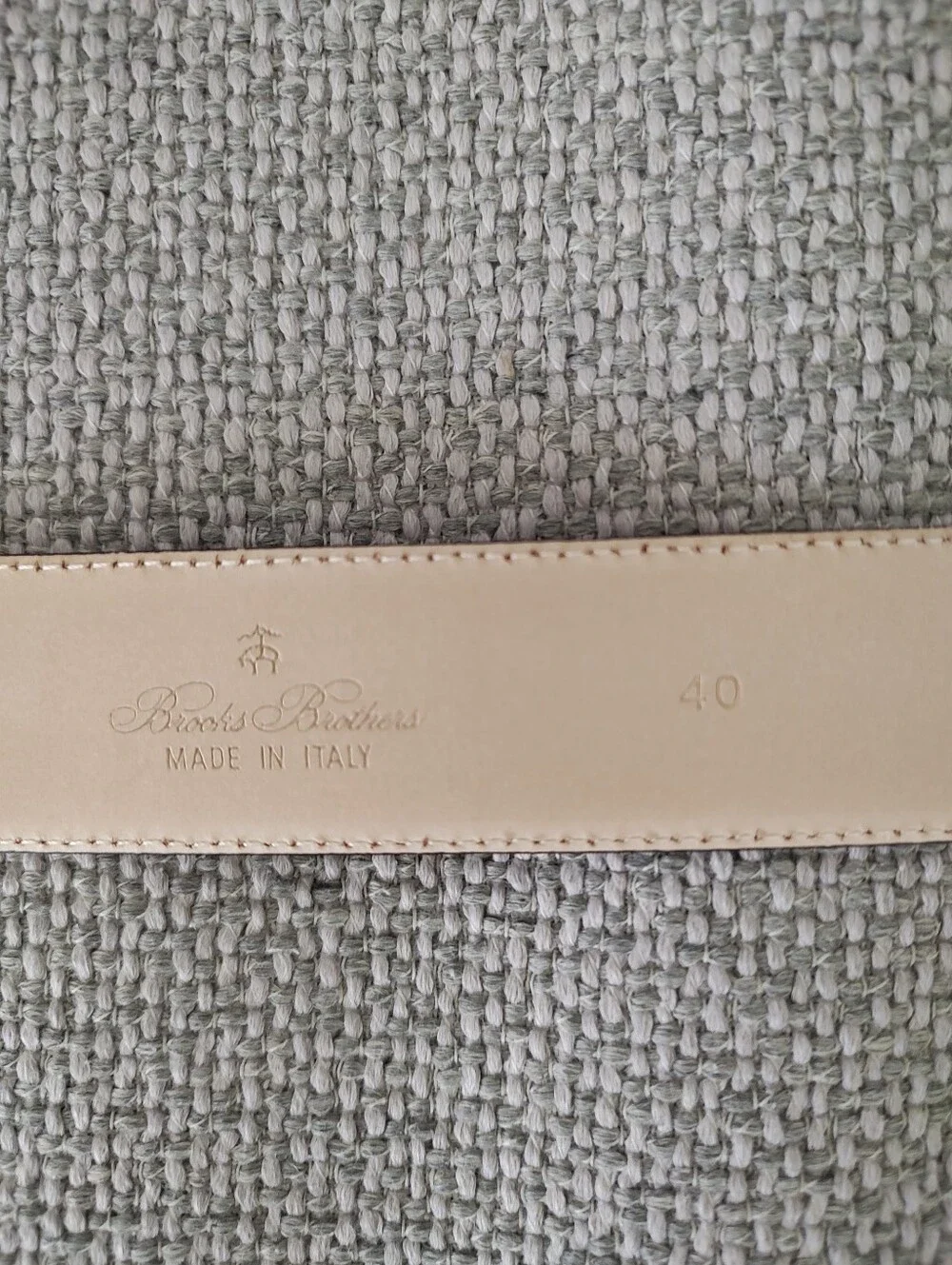 Brooks Brothers Men's Dress Belt Genuine Leather Silver Buckle Brown 40